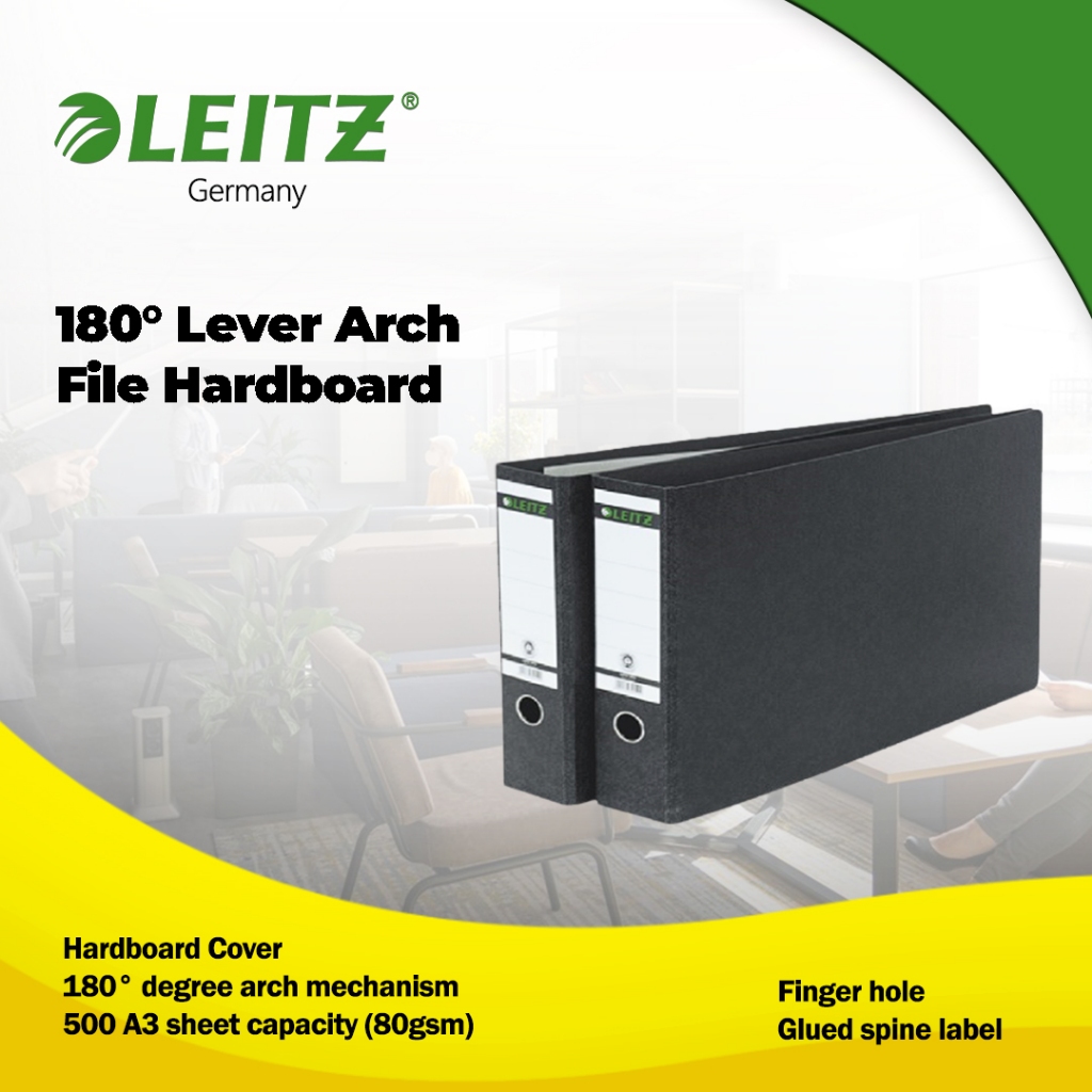 LEITZ 1074 Board Lever Arch File 8 cm Spine A4 Landscape - MADE IN ...