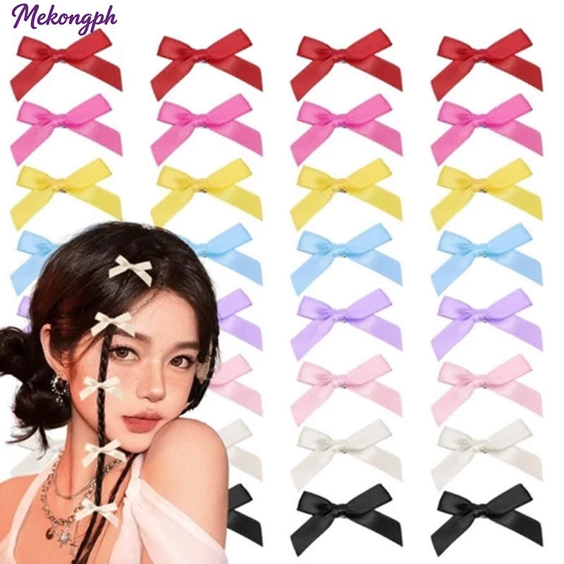 Y2K Style Mini Bow Hair Clip Set Cute and Sweet Ribbon Fashion Korean ...