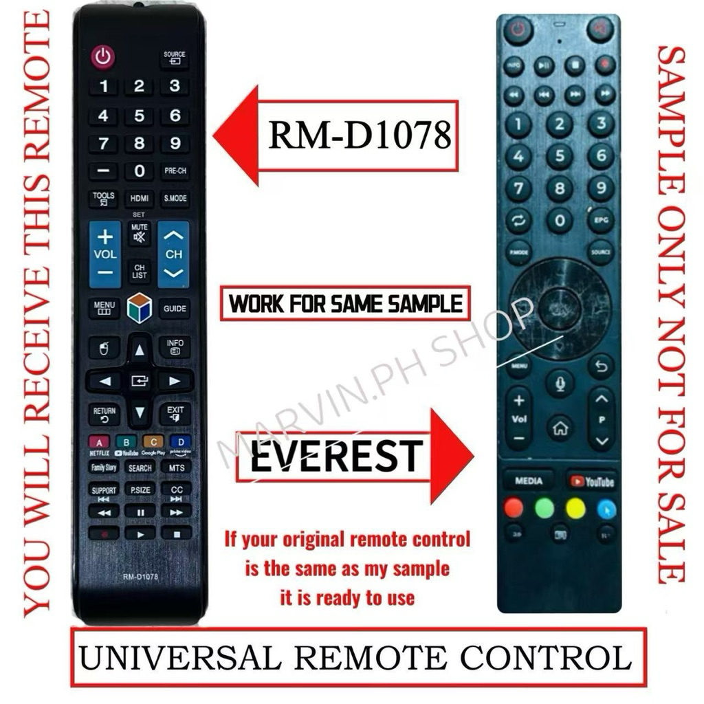 Ready to use Remote Control for EVEREST 100% Work Universal remote ...
