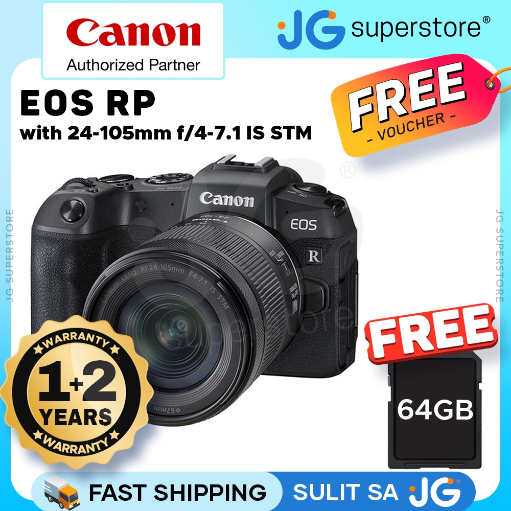 Canon EOS RP Mirrorless Camera with RF 24-105mm f/4-7.1 IS STM Lens Kit ...