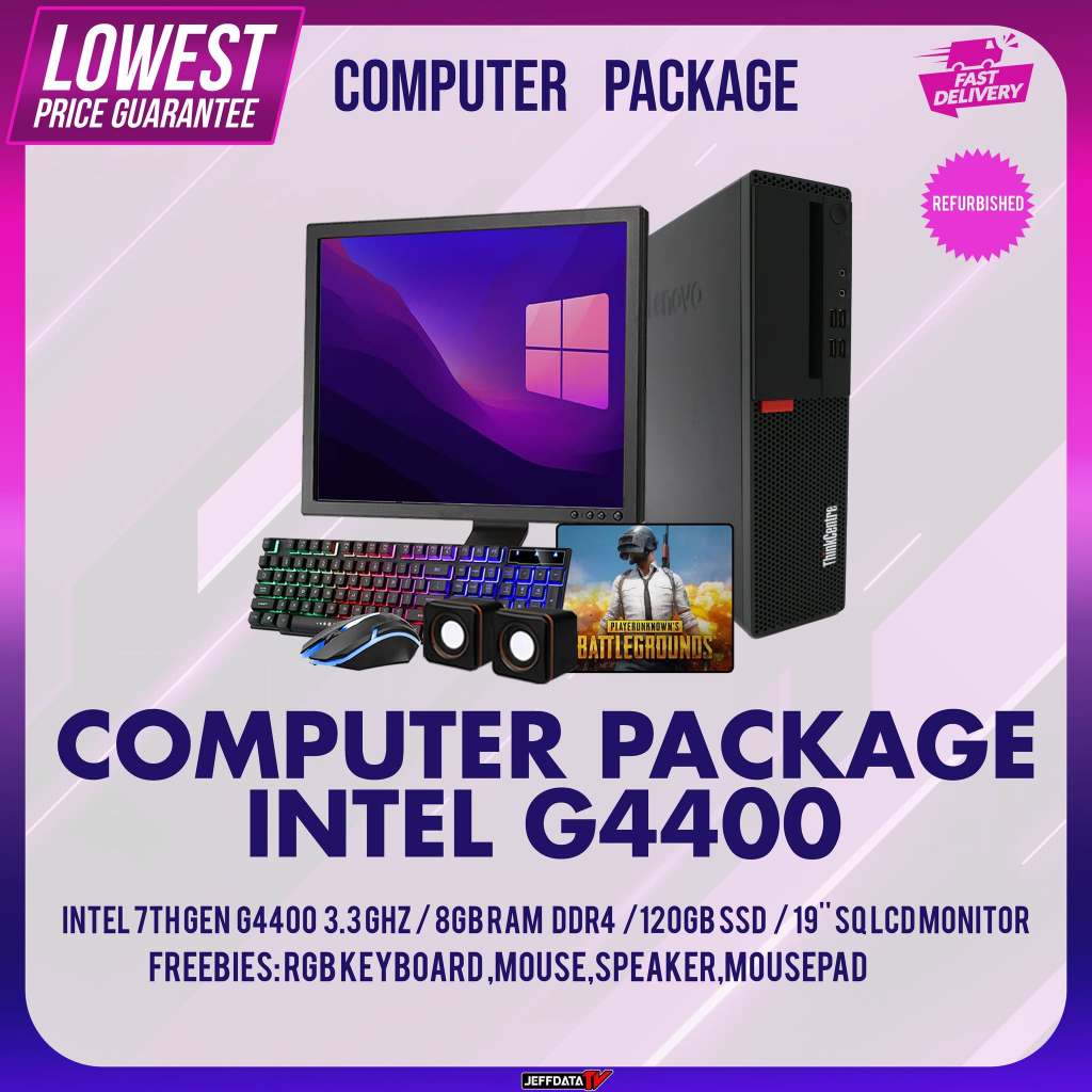 COMPUTER SET INTEL 6TH GEN 8GB RAM DDR4 120GB SSD 19 SQ LCD MONITOR ...