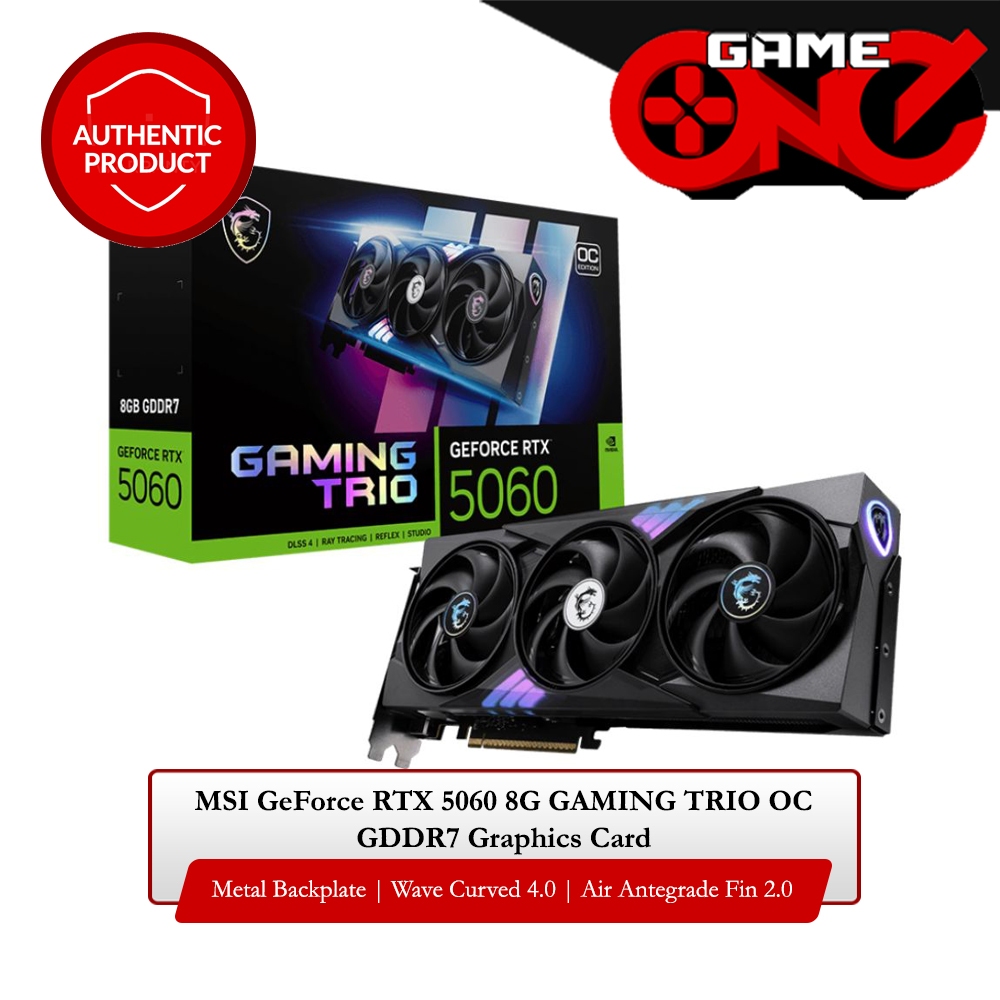 MSI GeForce RTX 5060 8G GAMING TRIO OC GDDR7 Graphics Card | Shopee ...