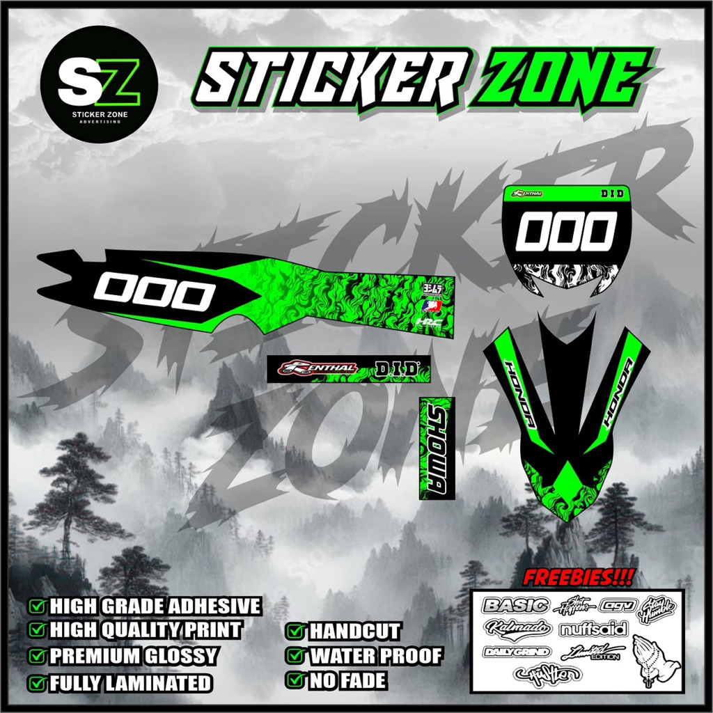 XRM 110 FULL SET DECALS (please note to add name and number) | Shopee ...