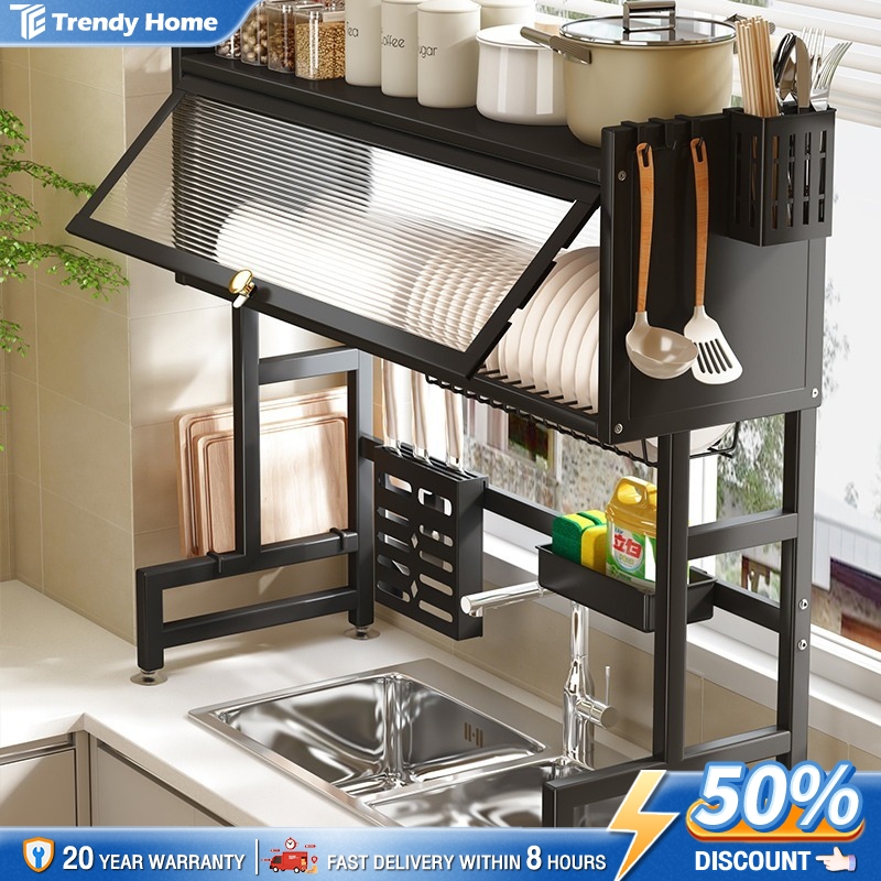 Kitchen Rack Dustproof Storage Cabinet Carbon Steel Multi-function Rack ...