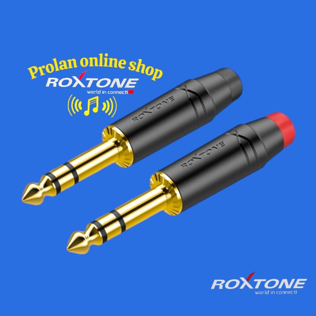 Roxtone(RJ3PP) 6.3mm TRS stereo plug (Red/ Black) | Shopee Philippines