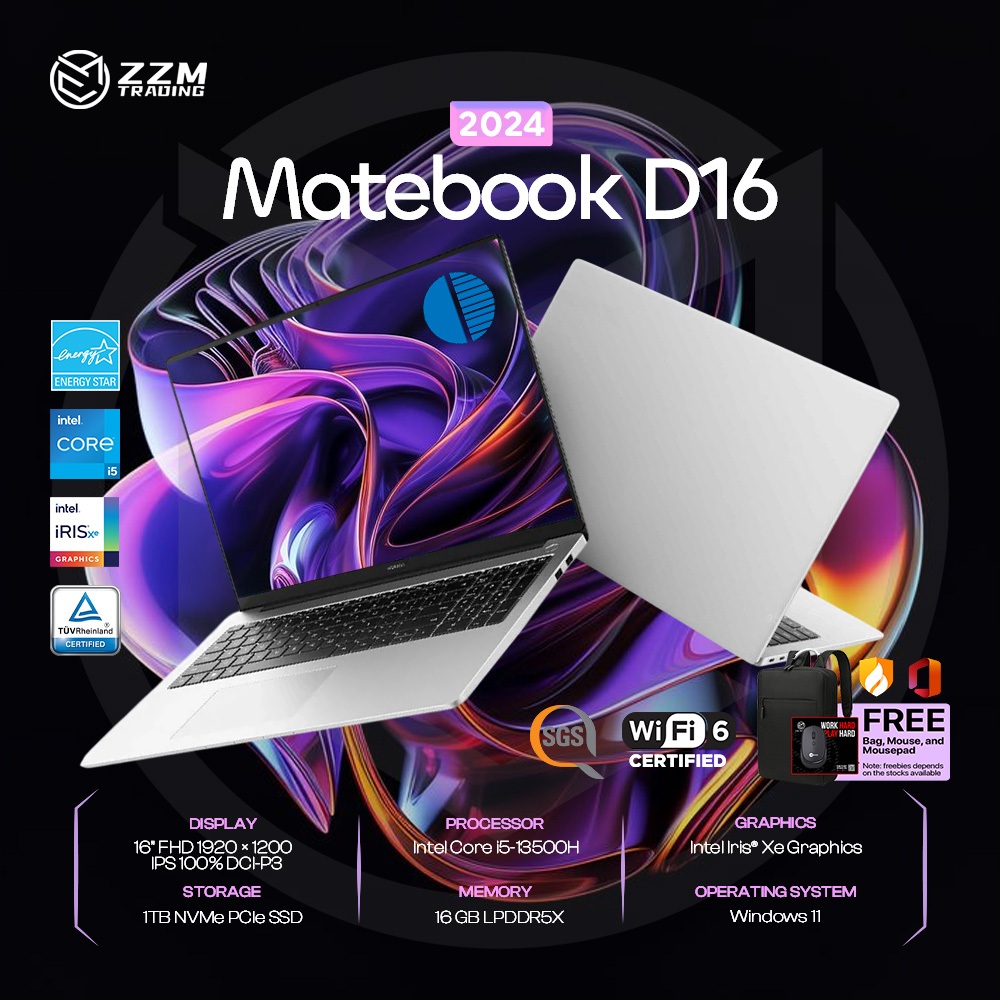 Huawei MateBook D16/SE Intel Core i5/i7/i9 13th Gen 16