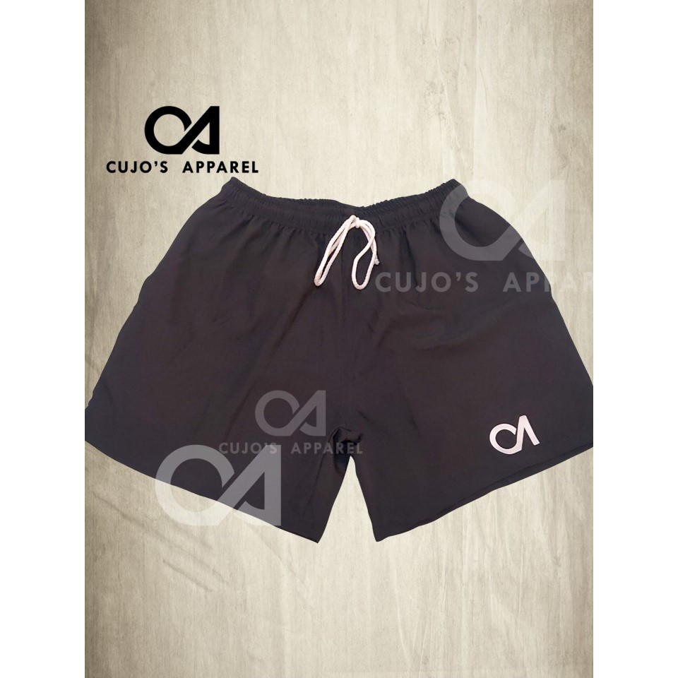 EYELET EMBROIDERD SCALLOP SHORTS: Red