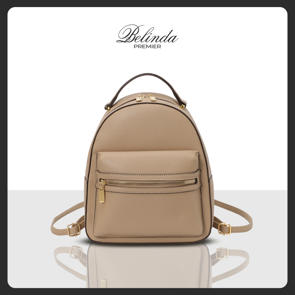 Women\'s Belinda Small Backpack Beige Women\'s Bag Belinda backpack for women and students, trendy Korean style  main image 3