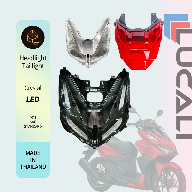 Headlight Assy Headlight Lens Taillight Honda Click 160 / Click160 ...