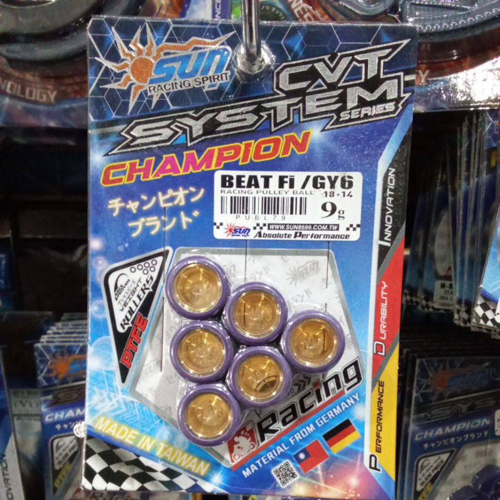 SUN RACING PULLEY BALL BEAT FI/GY6 (9g-15g) | Shopee Philippines