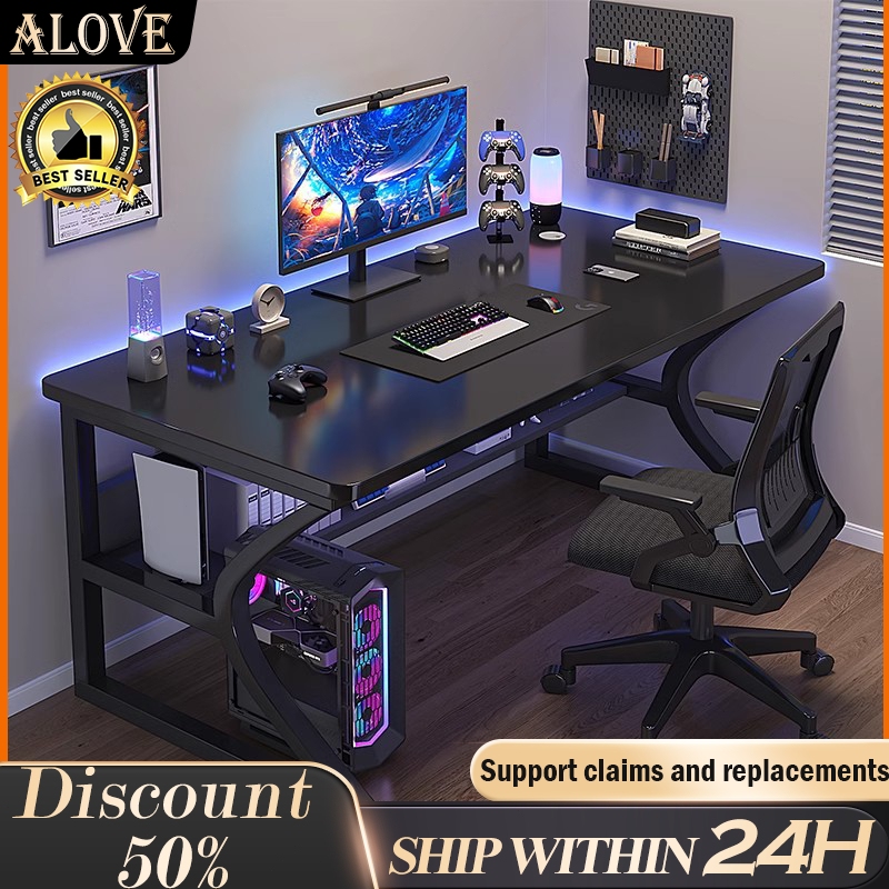 Carbon Fiber Texture Computer Table Gaming/Office/Study Desk C-type Leg ...