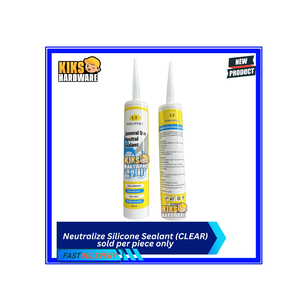 POLONET SILICONE SEALANT CLEAR NEUTRAL COLOR ( 300ML PER TUBE ) FIT ...