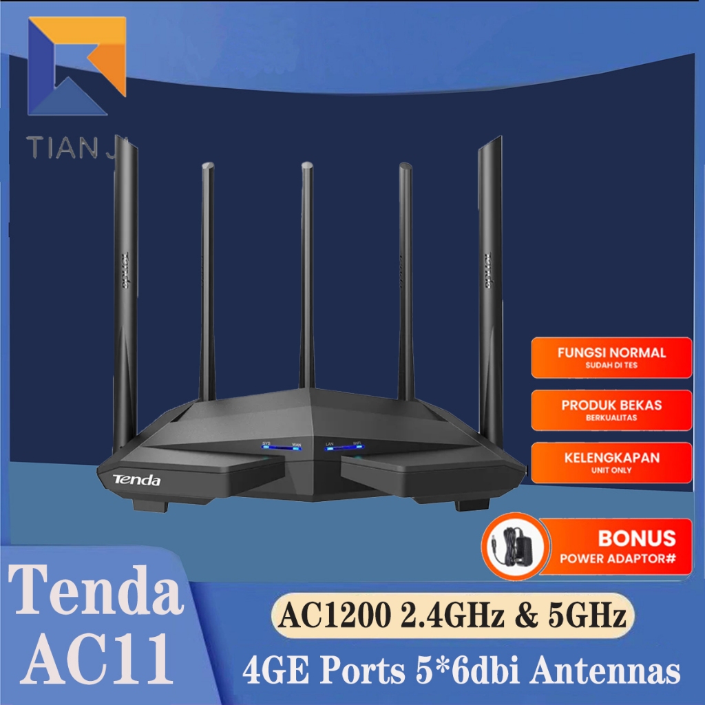 Used TD AC11 AC1200 Wireless Router: 2.4G/5G, 4 Gigabit Ports, 5×6dBi ...