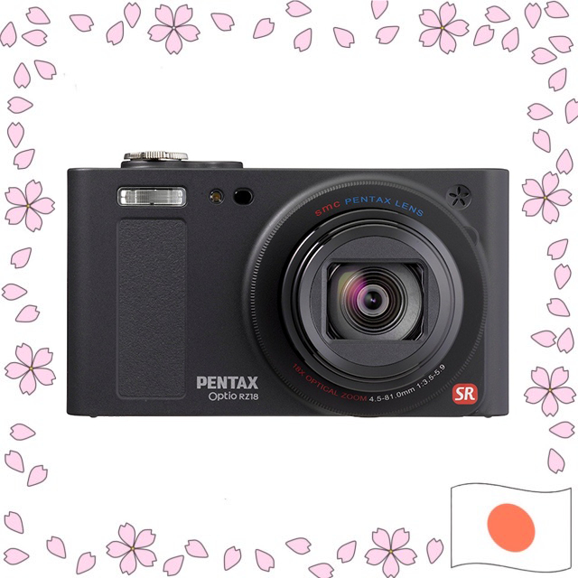 PENTAX Optio RZ18 Digital Camera (Black) 16MP 25mm Wide-Angle 18x