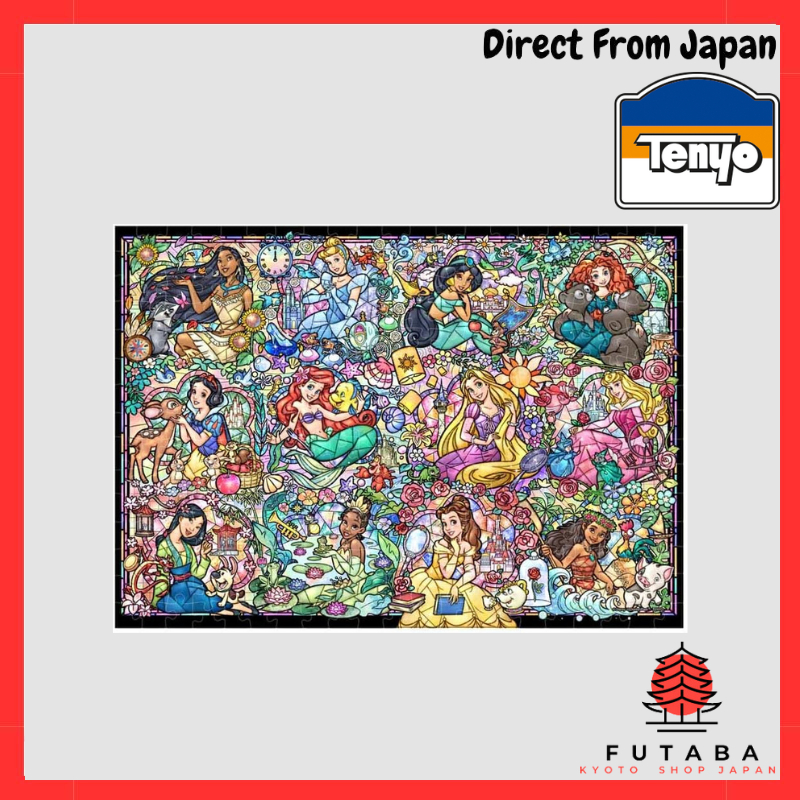 Tenyo Made in Japan 300-Piece Disney Princess Stained Glass Jigsaw ...
