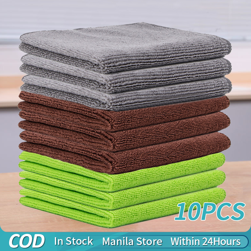 10Pcs Microfiber Cleaning Cloth,30*30cm Cleaning Rags,for Car Kitchen ...