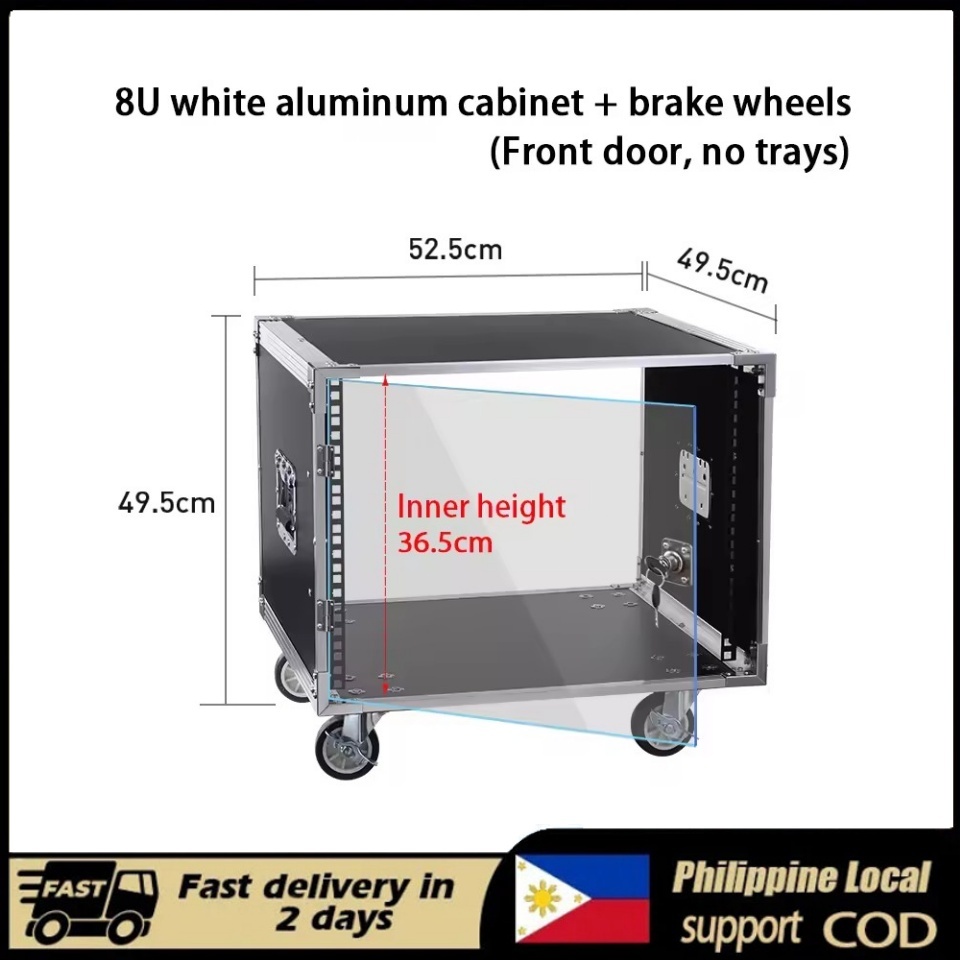 8U Flight Case Power Amplifier Rack Empty Cabinet Touring Case With ...