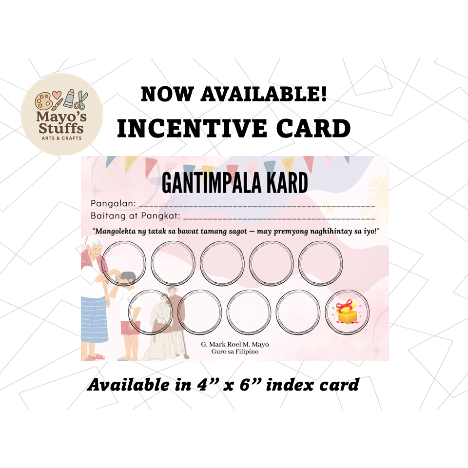 Incentive card (Available in 4