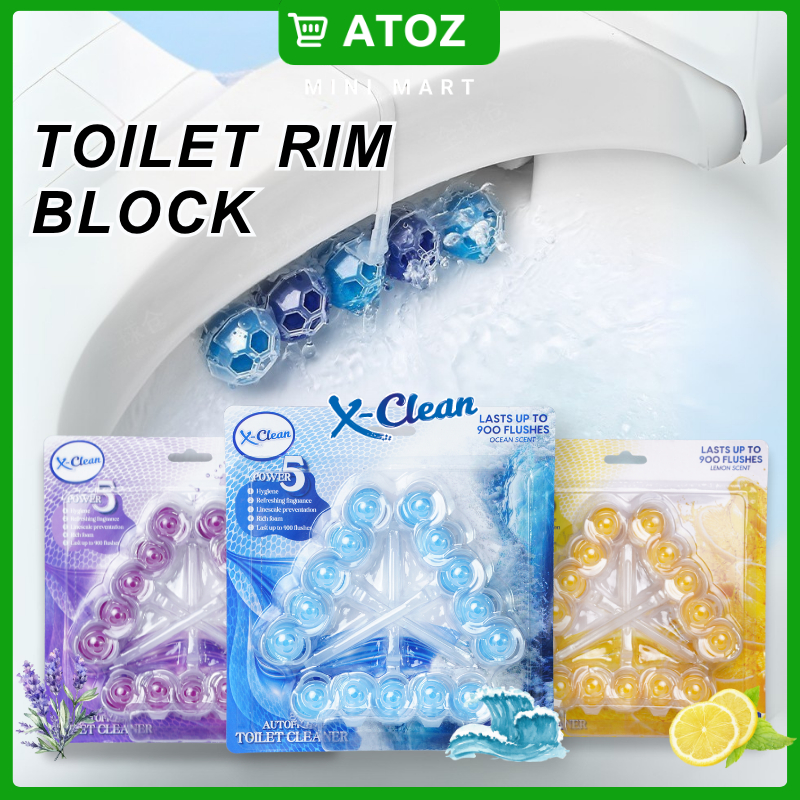 X-clean Toilet Rim Block Fresh Flowers Anti-Limescale Cleaning Foam ...
