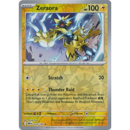 Zeraora - 078/182 - Holo Rare Scarlet & Violet: Destined Rivals Singles ...