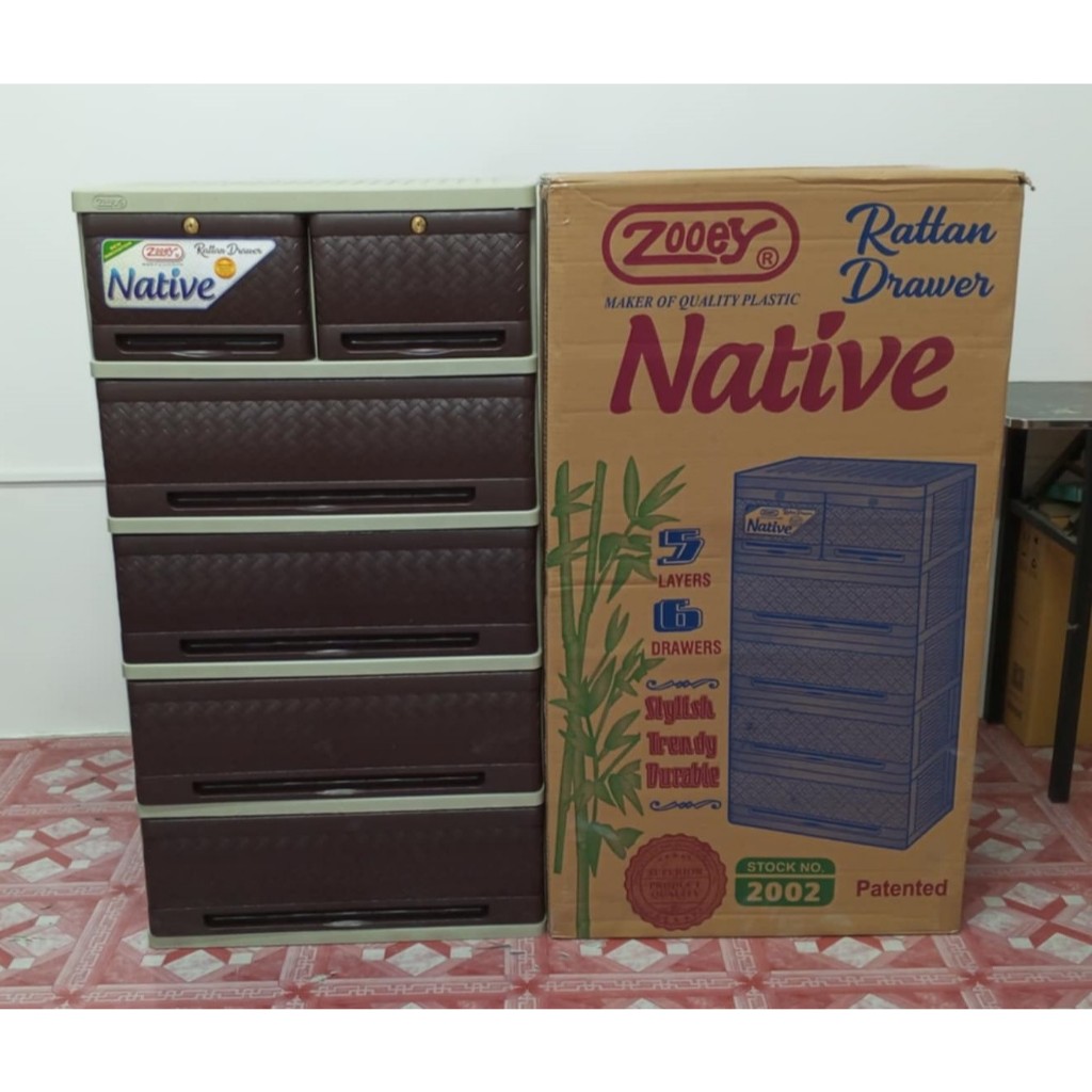 DRAWER 5 LAYER & 6 LAYER (stock no. 2002) ZOOEY NATIVE RATTAN DRAWER ...