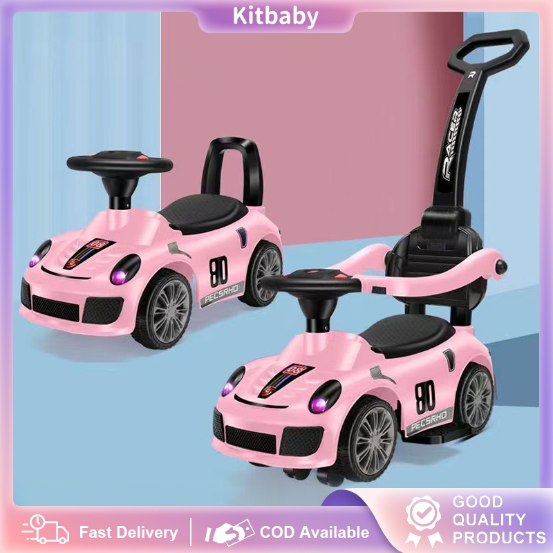 Baby Kids Ride on Toy Car Push Stroller Kids Car with Music and light ...