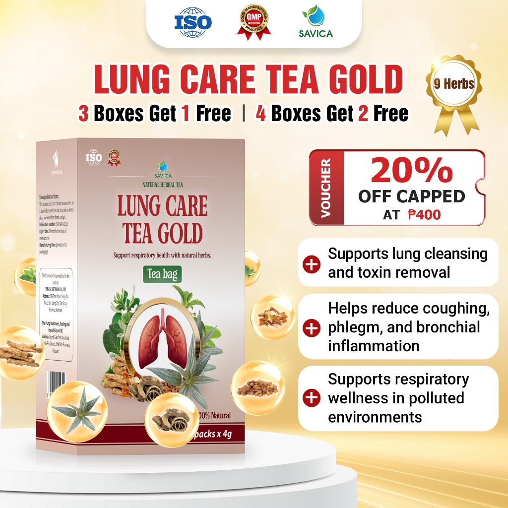 Lung Care Tea Gold Supports Lung Health, Eases Cough, Natural Lung ...