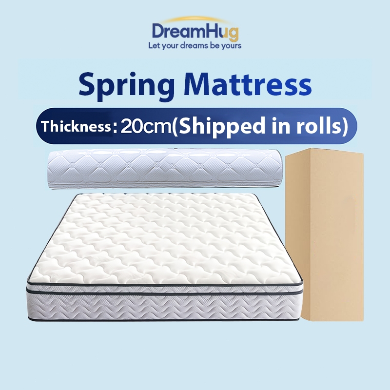 8 inch Spring Mattress Roll Packed Foam Mattress Single/Double/Queen ...