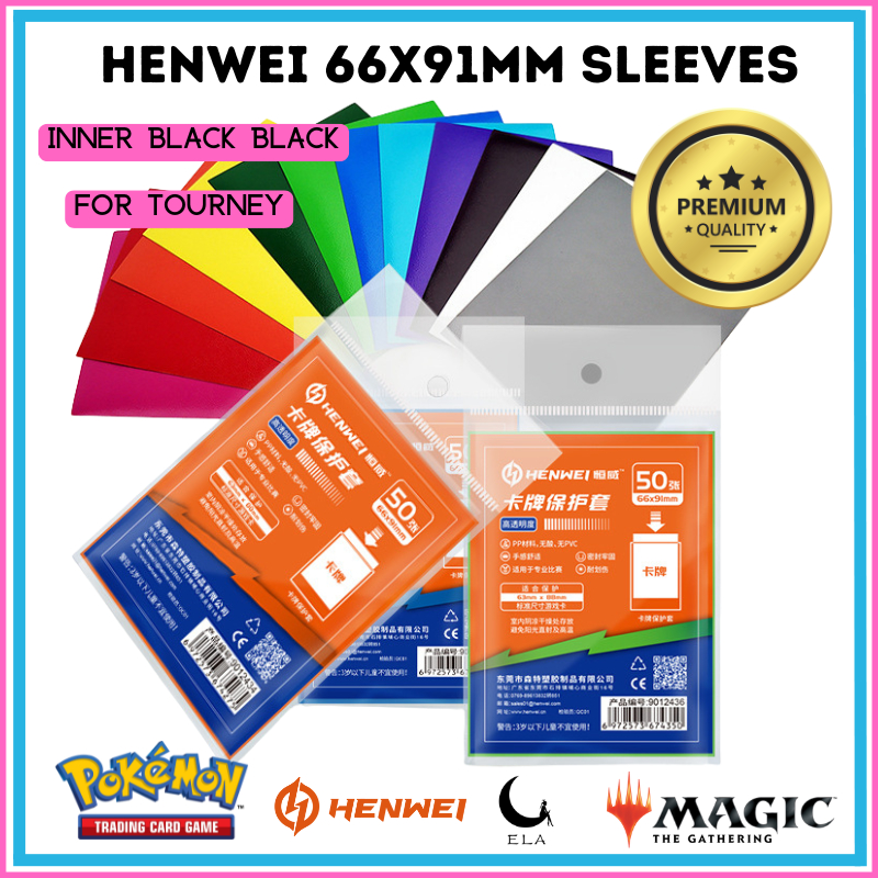 [50PCS] Henwei 66x91mm Matte Back - Clear Front Colored for Magic The ...