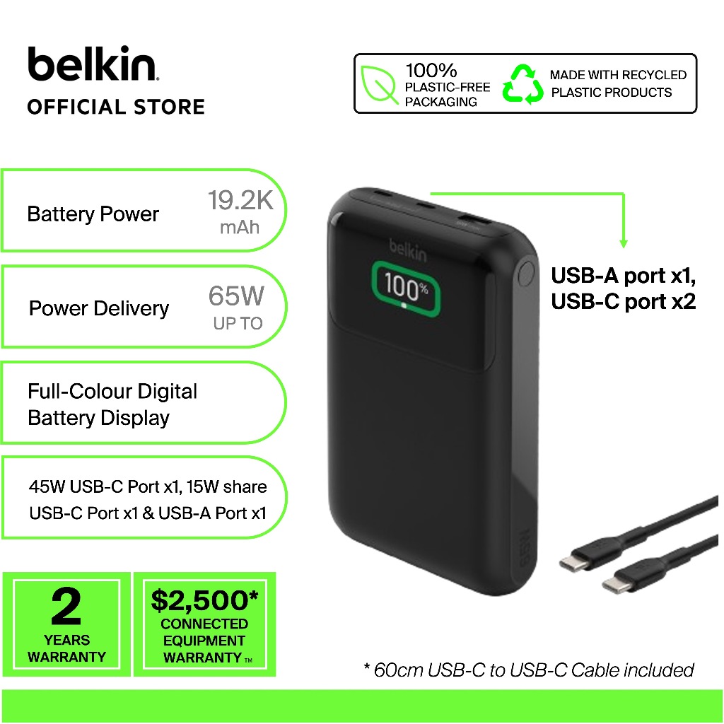 Belkin BoostCharge Pro 20K Power Bank 30W