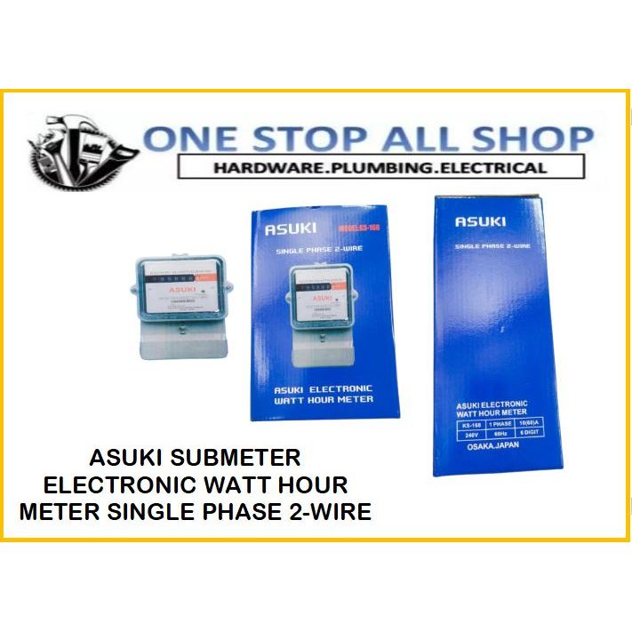 SUBMETER ELECTRONIC WATT HOUR METER SINGLE PHASE 2-WIRE (ASUKI ...