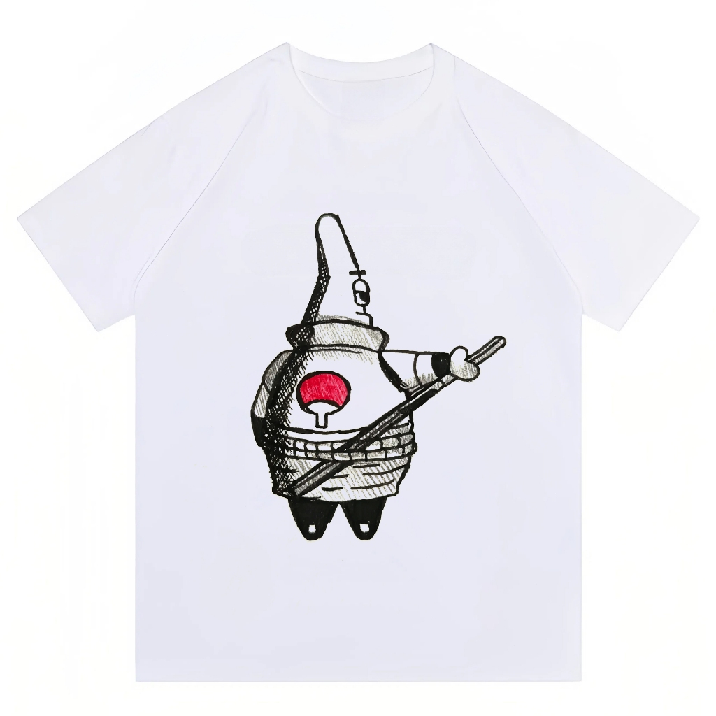 Uchiha Sasuke Patrick Star Humor Meme Print T-shirt Cotton Unisex Loose ...