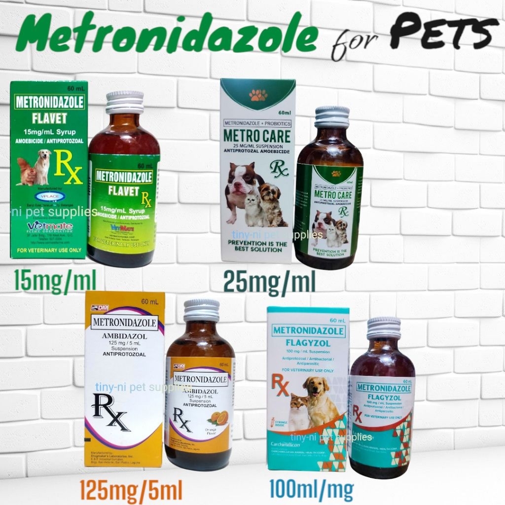 MetronidazolePet Suspension for Pet Dog and Cat| 60ml Flavet Metrocare ...