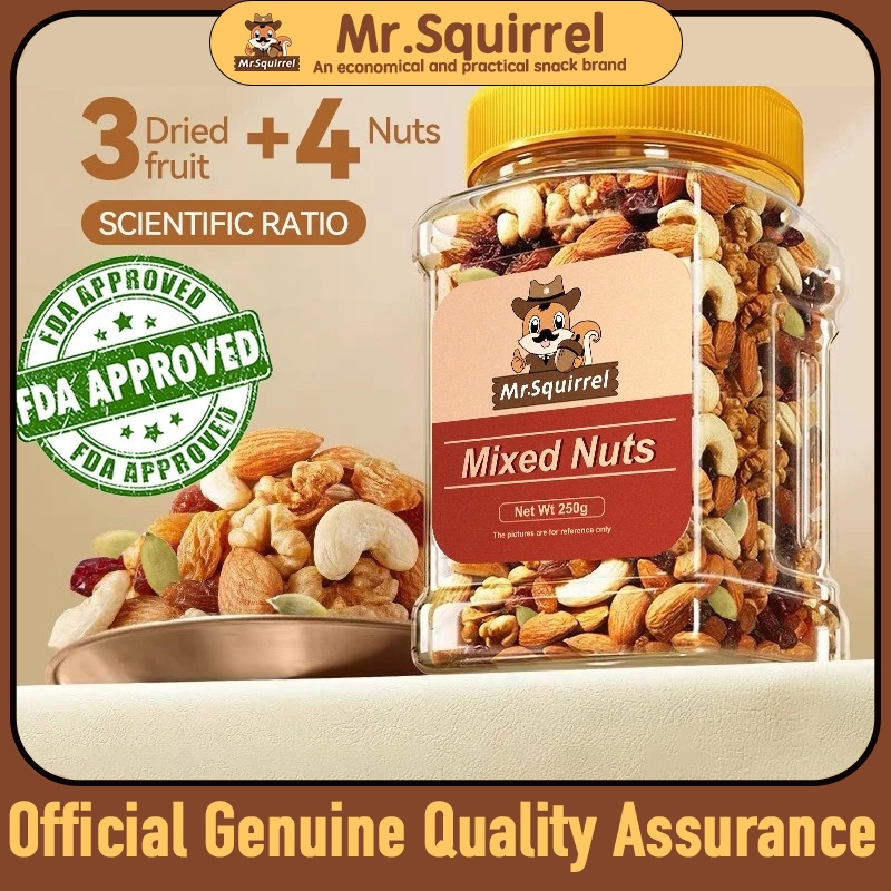 Mr Squirrel Healthy snacks High Protein Trail Mix Mixed Nuts and Fruits ...