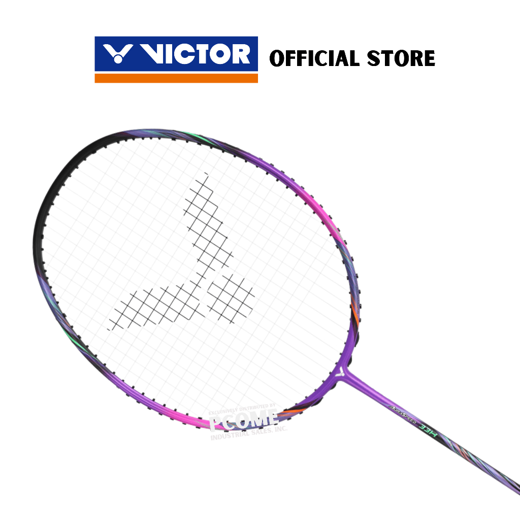 VICTOR AURASPEED 33H Swirl Purple Unstrung Badminton Racket with BLACK ...