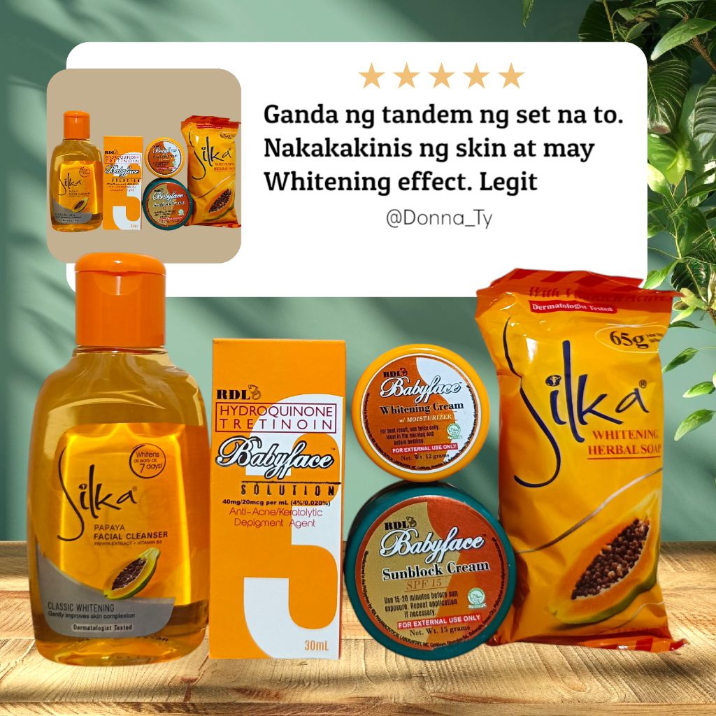 RDL + SILKA PAPAYA COMBO SET FOR GLASS AND GLOWING SKIN | Shopee ...