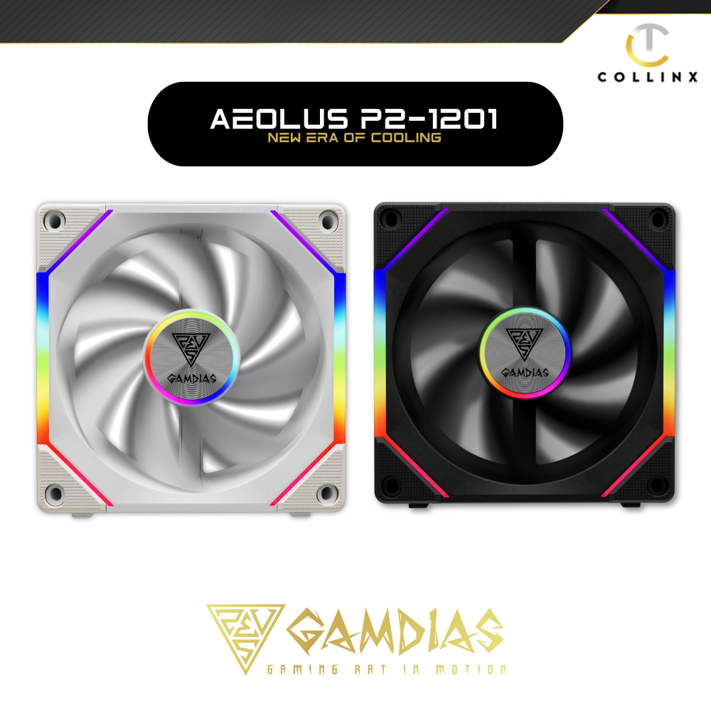 GAMDIAS AEOLUS P2-1201 Cooling Fan | ARGB PWM Fan | Cableless ...
