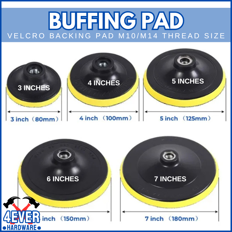 Backing Pad 3inch 4inch 5inch 6inch 7inch Velcro Polishing Pad M10 M14 ...