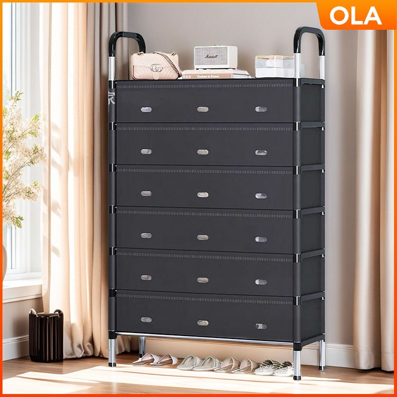 OLA 4/5/6 Layers Shoe Rack Organizer With Cover Stainless Steel ...