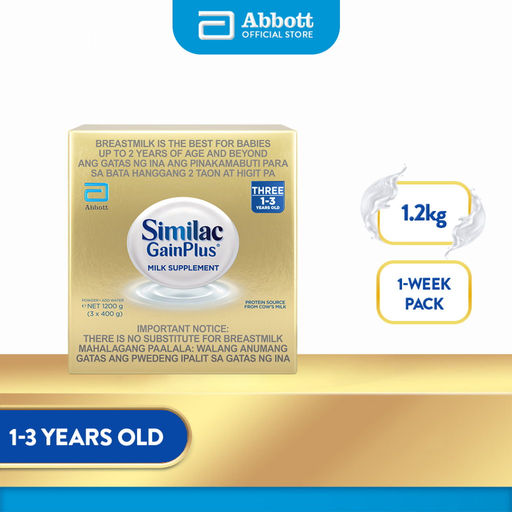 Similac GainPlus 1.2kg for Children 1-3 Years Old Milk Supplement ...