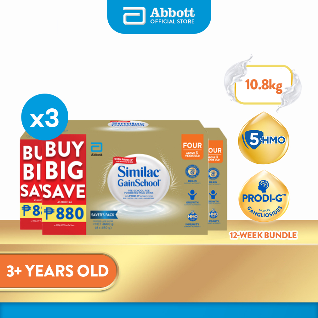 Similac GainSchool 10.8kg for Kids Above 3 Years Old Powdered Milk ...