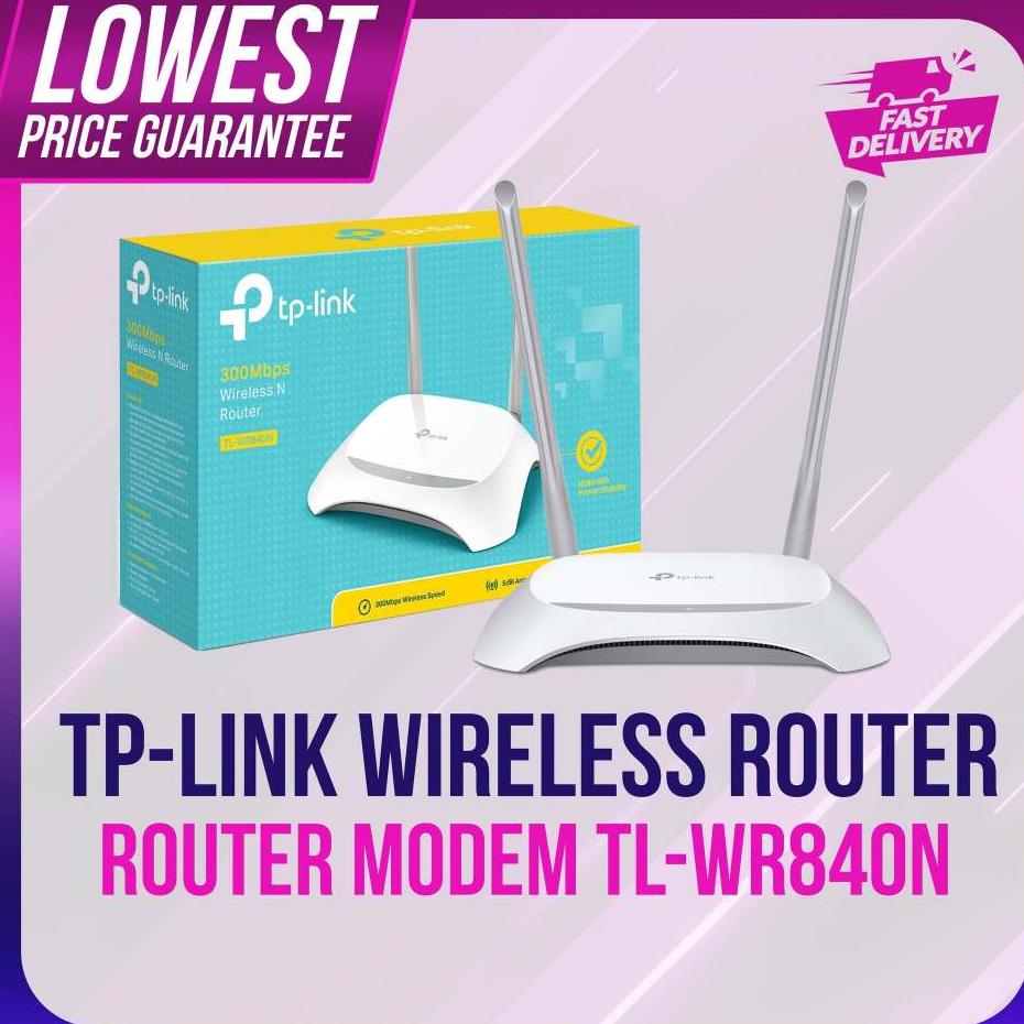 NETWORK ROUTER TL-WR840N TP-LINK WIRELESS ROUTER ALL IN ONE MODEM ...