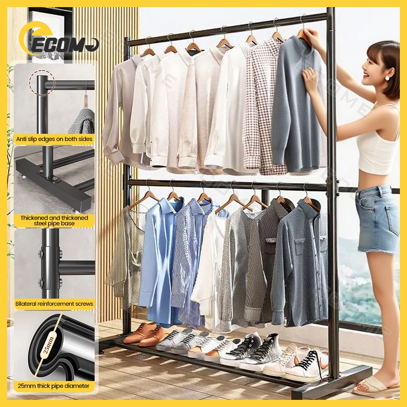 Sampayan Stainless Double Layer Clothes Rack Metal Clothes Hanger ...