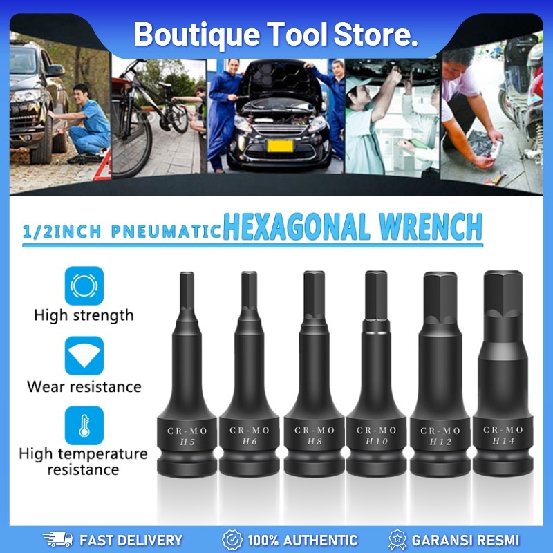 1/2 Inch Impact Hex Socket Bit Wrench Socket Set Extension Wrench ...