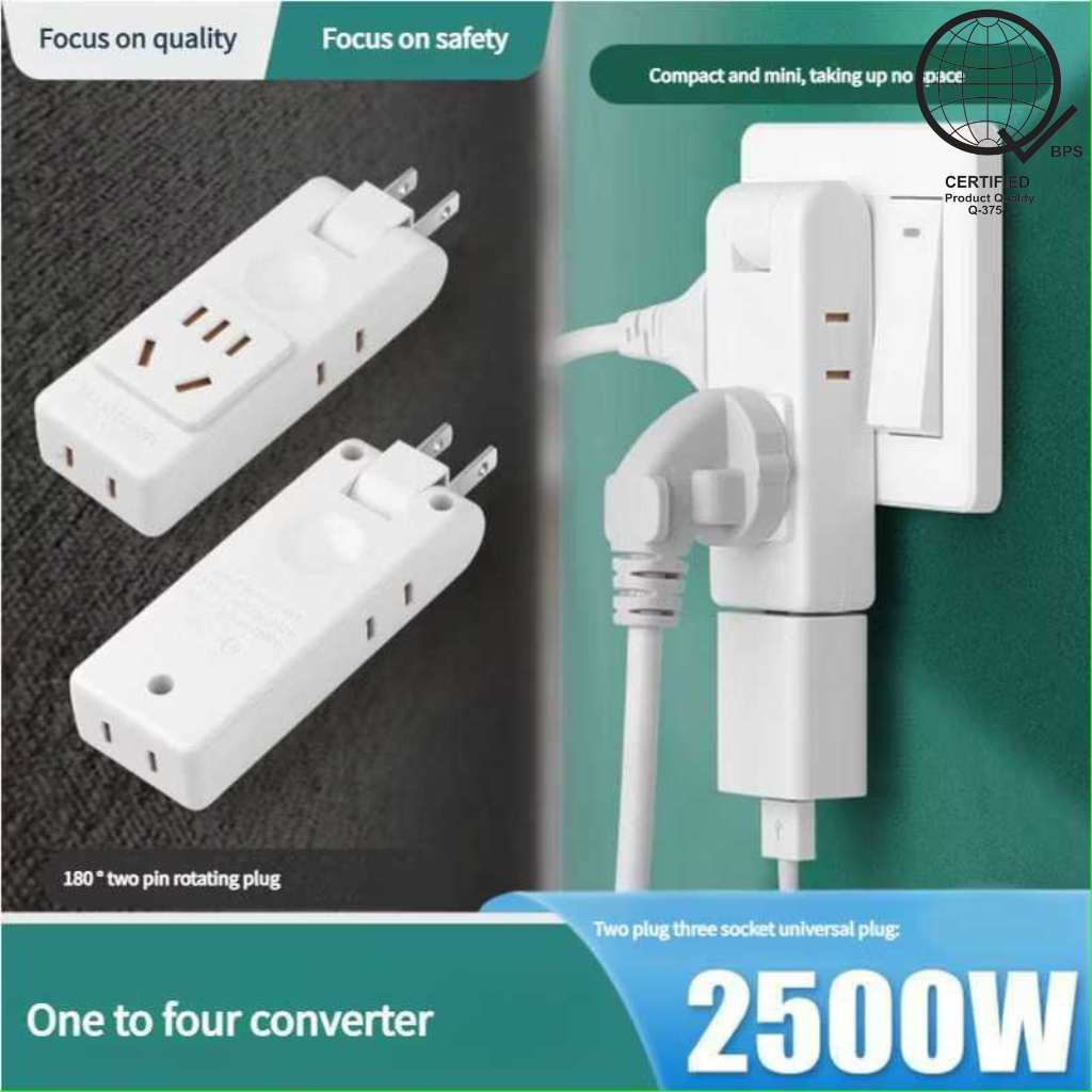 Extension Adaptor Socket Outlet Power Adapter Ultra Thin 4 Gang ...