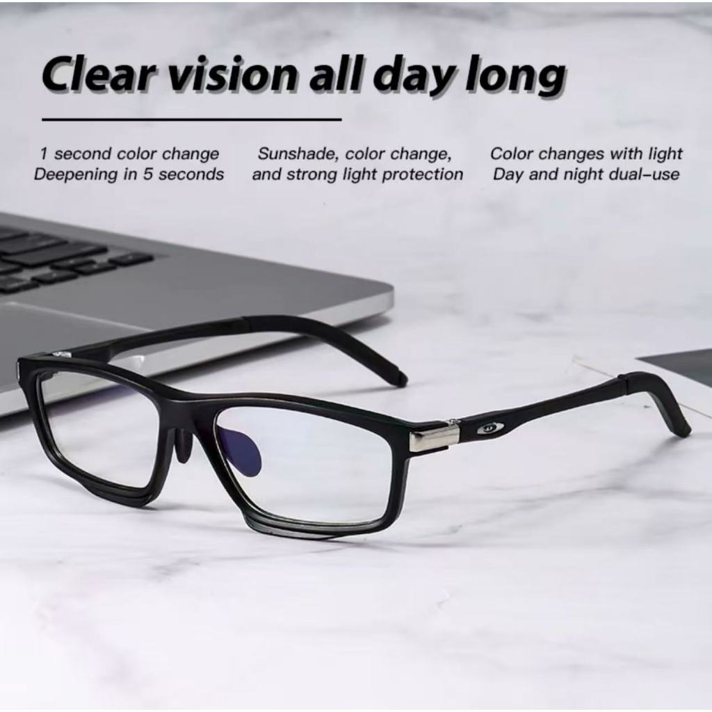 Sports spring-type dual-color smart color-changing anti-blue light
