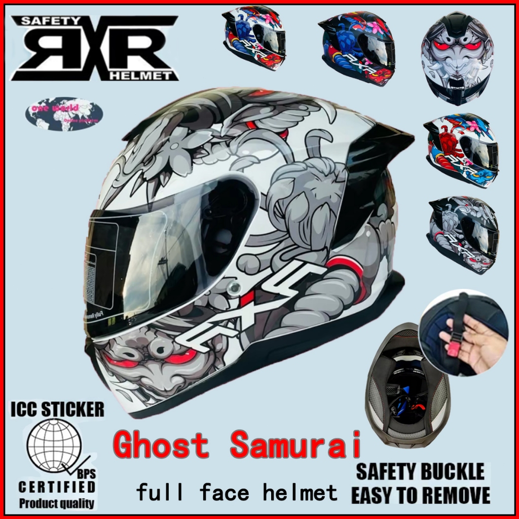 RXR Oni Samurai Helmet Full Face Helmet ghost rider helmet With ICC/BPS ...