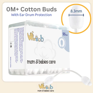 Babyhug Cotton Buds with Ear Drum Protection - 55 Pieces