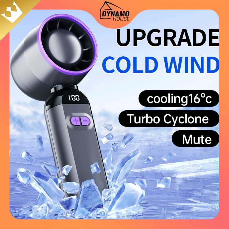 Portable Hand Mini Fan 100 gear speed turbol fan USB Rechargeable Small ...