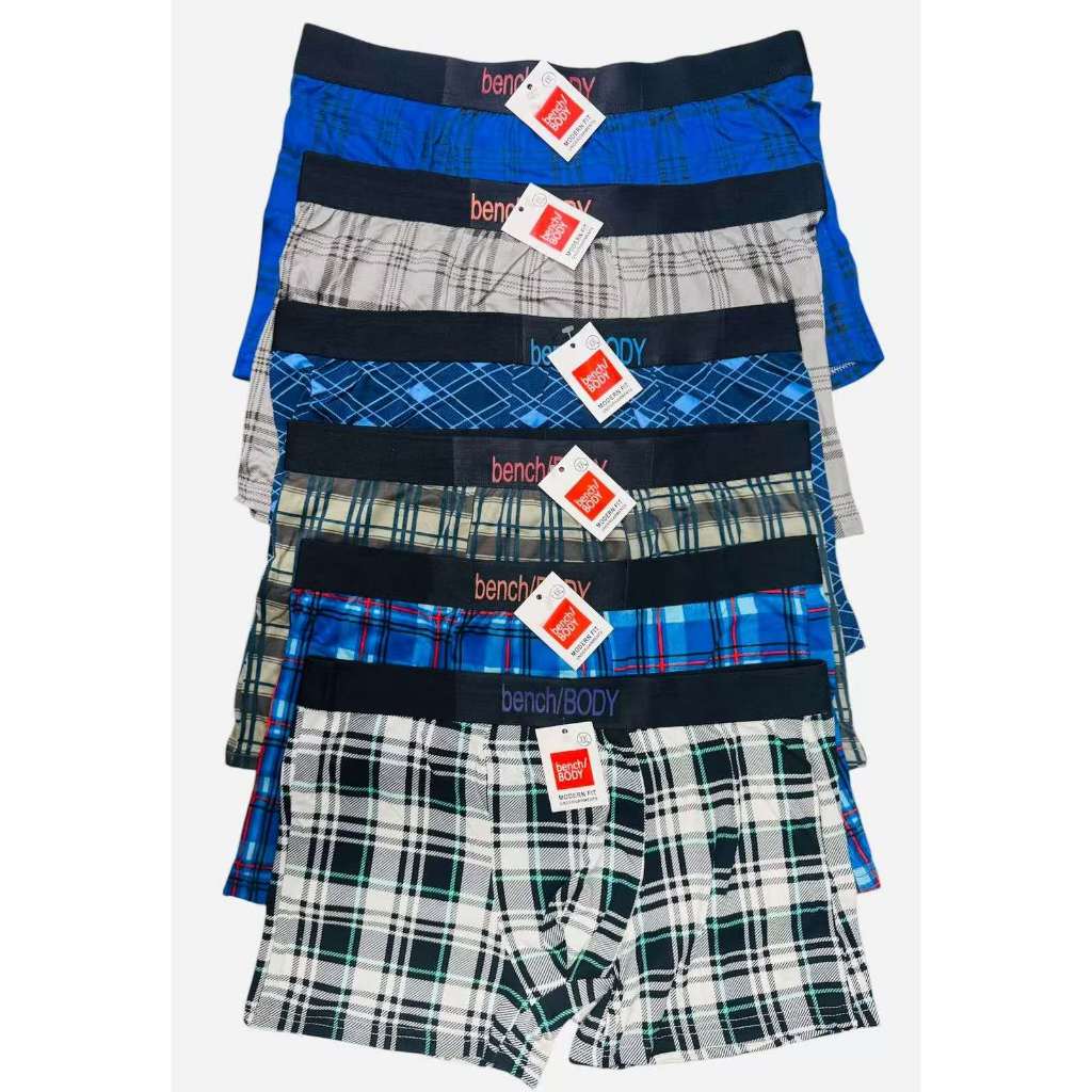 6pcs 12pcs BENCH Men's Underwear High Elastic Boxer Briefs Plus size ...